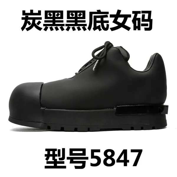 Design 5847 Chunky Sole Oxford Sneaker Charcoal Black - 1