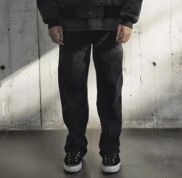 Design Cargo Pants Light Gray Washed Utility Pants - 28