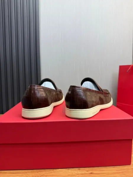 Hogan HXM281 White Suede Loafer - 8