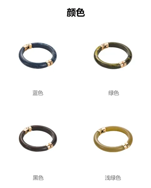 Design Resin Bangle with Gold-Tone Clasp Black Bracelet Jewelry - 13