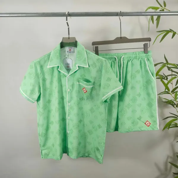 BLANCA Casa Blanca Patterned Mint Green Pajama Set Sleepwear - 1