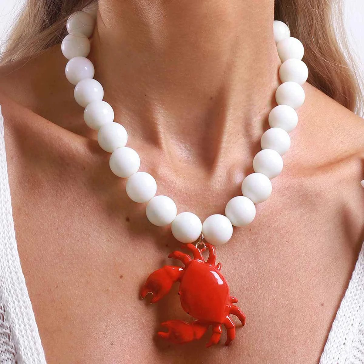 Sea Theme Pendant Necklace Assorted Colors Coastal Jewelry