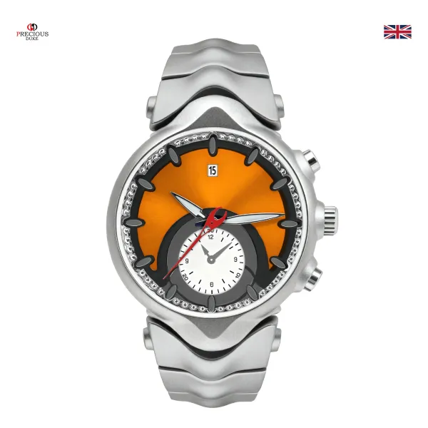 Design Precious Duke Chronograph Green Dial Silver Watch Watches - 15