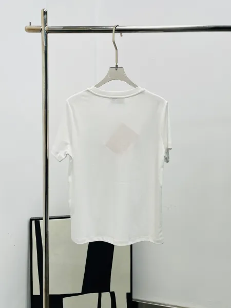 Miu Miu Embellished Logo White T-Shirt - 5