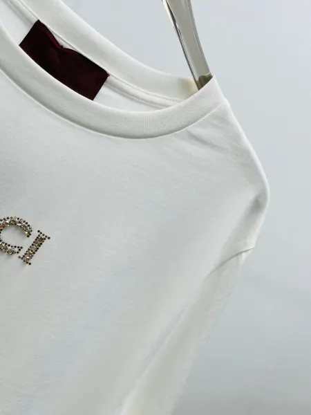 Gucci Crystal-Embellished 'GU CI' Long-Sleeve T-Shirt Black - 15