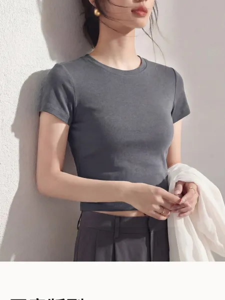 Design Nanlan Apparel 0 Polyester Regular Fit T-Shirt Gray T-Shirts - 6