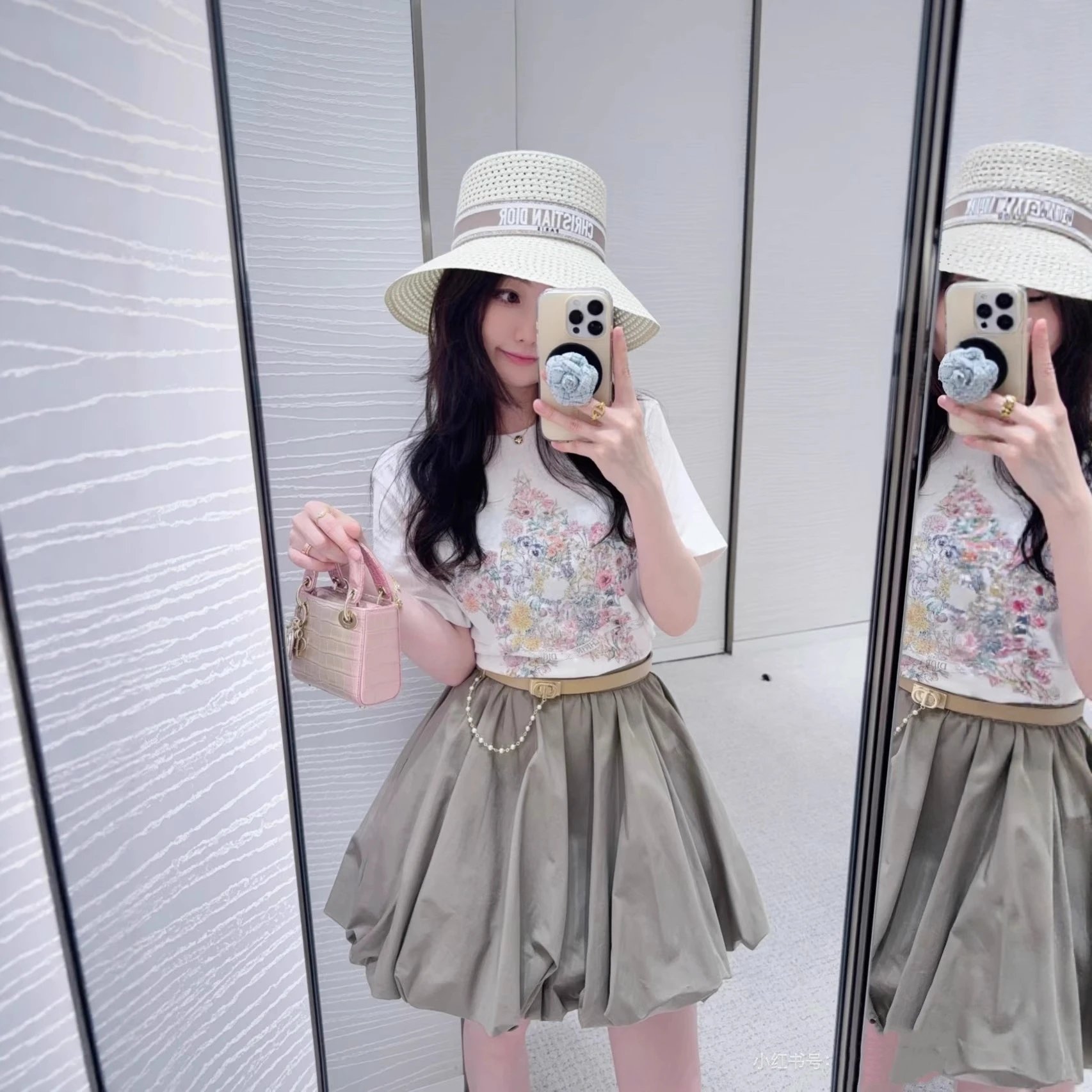 Dior Floral Star Print White T-Shirt - 3