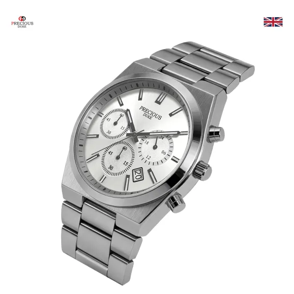 Design Precious Duke Chronograph Silver Stainless Steel Watch Watches - 16