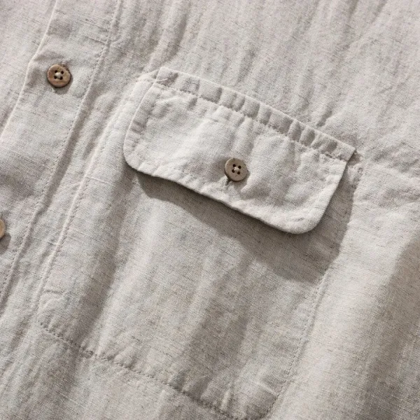 Design Short-Sleeve Button-Up Shirt White - 15