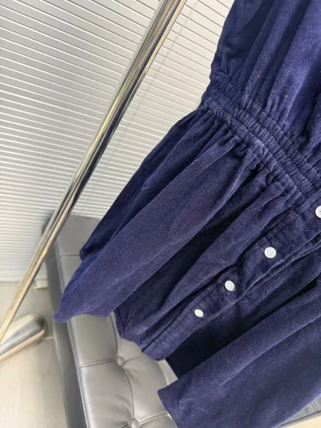 Miu Miu Corduroy Shirt Dress Navy - 10