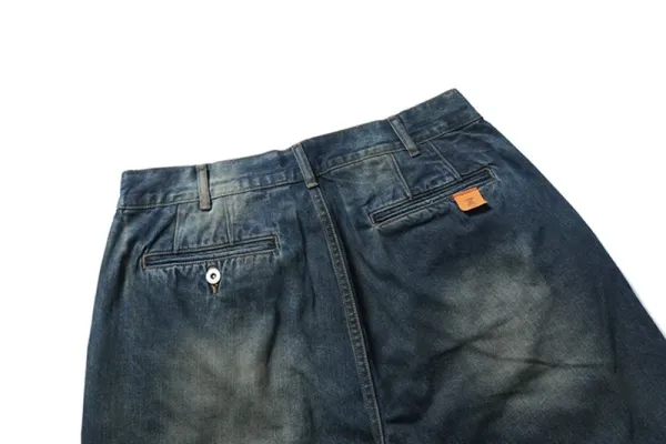 Design Madness Pleated Denim Shorts Blue Shorts - 13