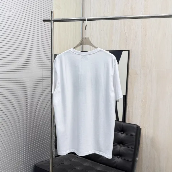 Dior Dior Logo Embroidered Black T-Shirt - 4