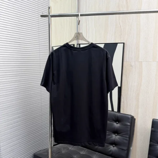 Dior Dior Logo Embroidered Black T-Shirt - 5