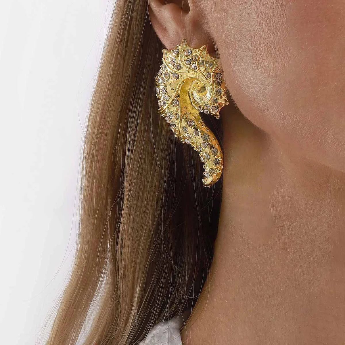 Design Fish Charm Drop Earrings Gold Silver Multicolor Jewelry - 21