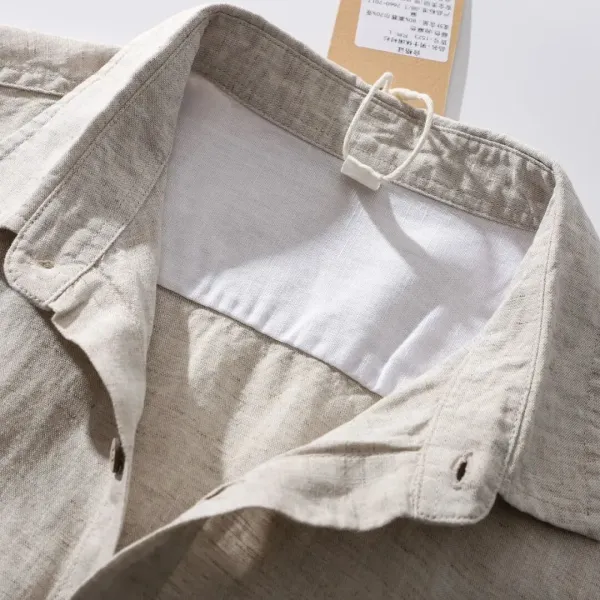 Design Short-Sleeve Button-Up Shirt White - 23