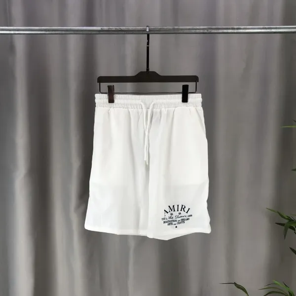Amiri Logo-Print Short-Sleeve Shirt and Drawstring Shorts Set White - 4