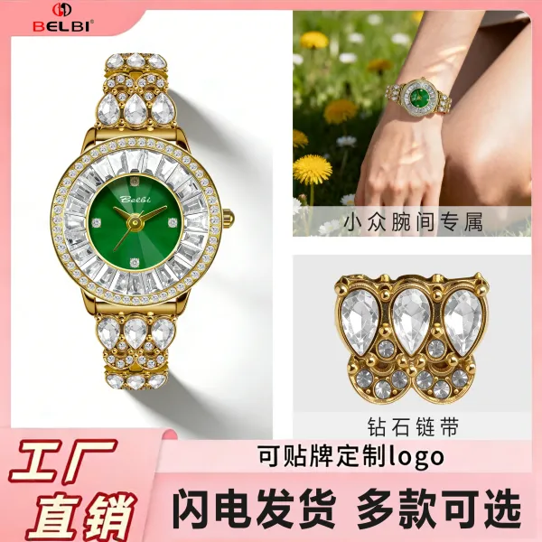Design Belbi Crystal-Embellished Gold-Tone Quartz Watch Watches - 5