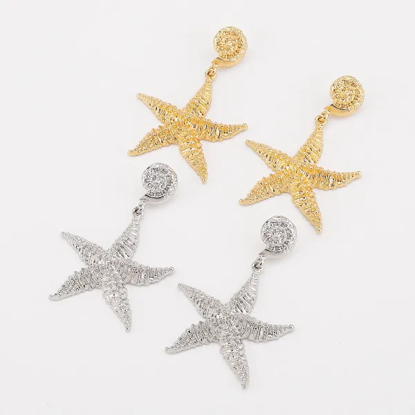 Design Fish Charm Drop Earrings Gold Silver Multicolor Jewelry - 34