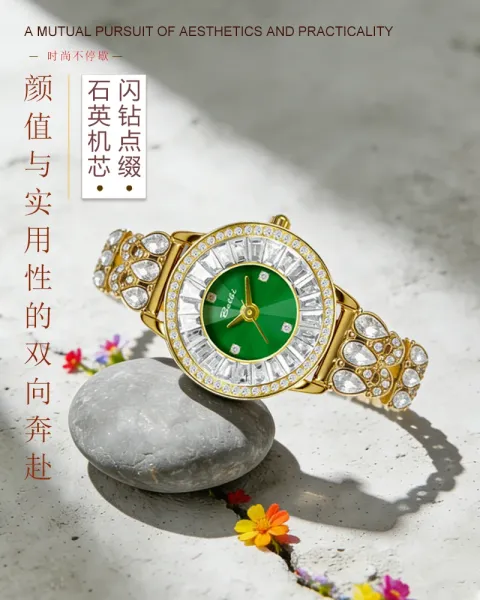Design Belbi Crystal-Embellished Gold-Tone Quartz Watch Watches - 10