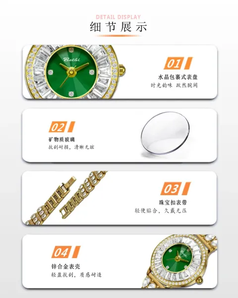 Design Belbi Crystal-Embellished Gold-Tone Quartz Watch Watches - 13