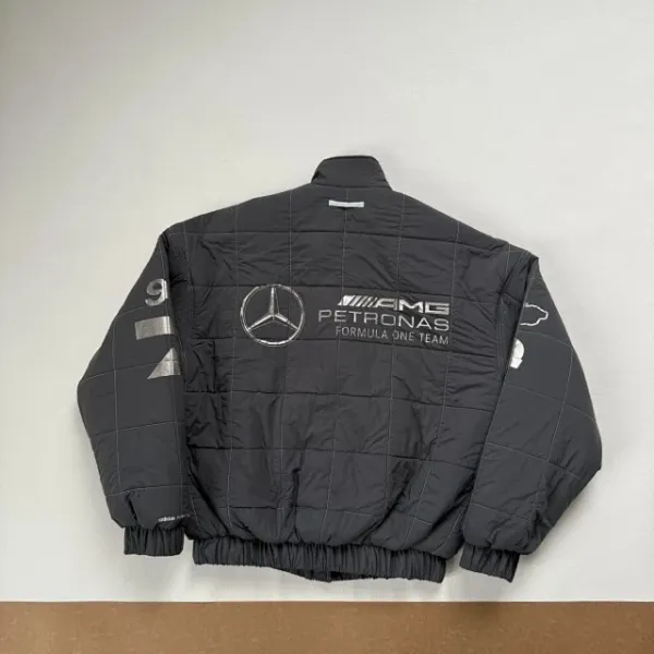 Design Mercedes-AMG Petronas Formula One Team Racing Jacket Black Outerwear Jacket - 22