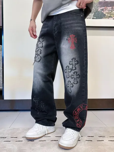 Chrome Hearts Cross-Embellished Black Sweatpants - 30