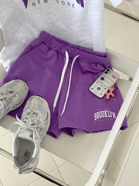 Design Brooklyn EST 1997 Arch Logo T-Shirt and Shorts Set Orange Sets - 14