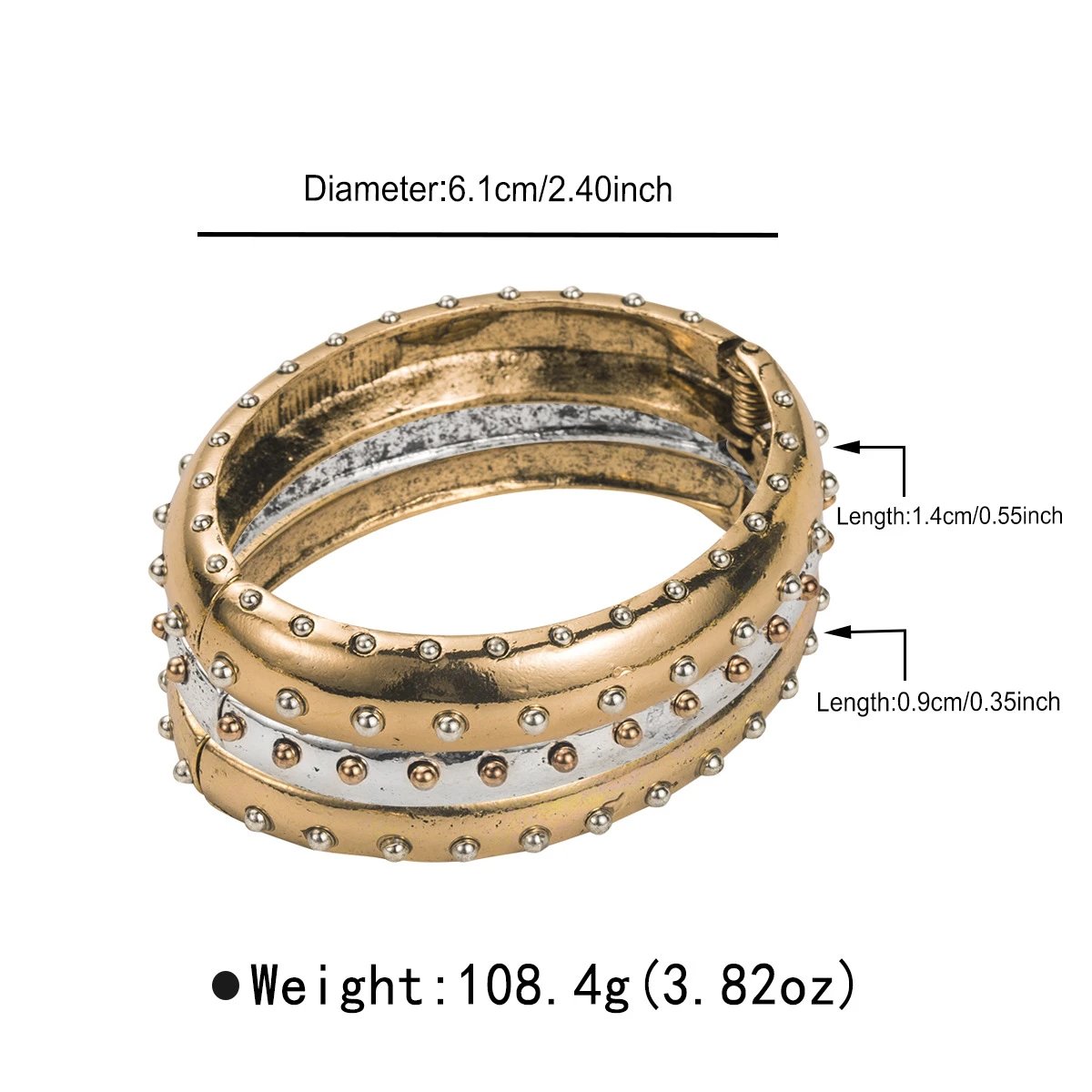 B3485 Antiqued Gold + Antiqued Silver