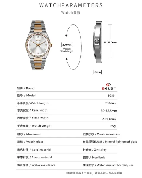 Design BELBI Crystal-Encrusted Black Dial Gold Watch Watches - 15