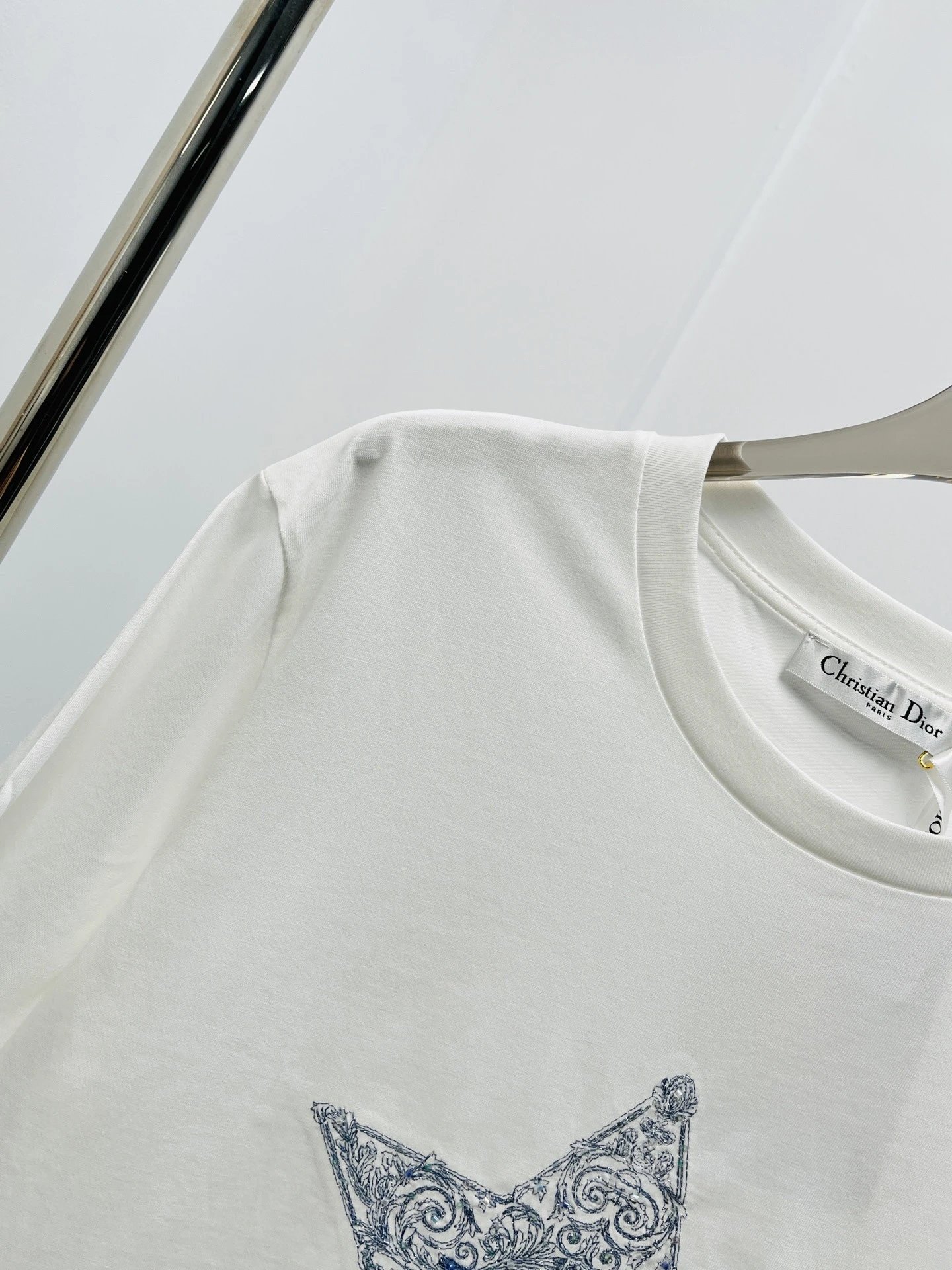Dior Star Embroidered White T-Shirt - 9