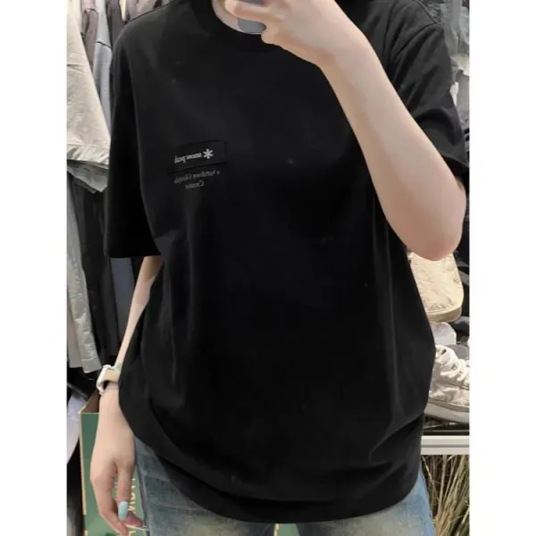 Design Snow Peak Minimal Lifestyle Crew Neck T-Shirt in Gray, Black, and Beige T-Shirts - 11