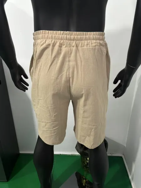Design Drawstring Waist Shorts White - 66