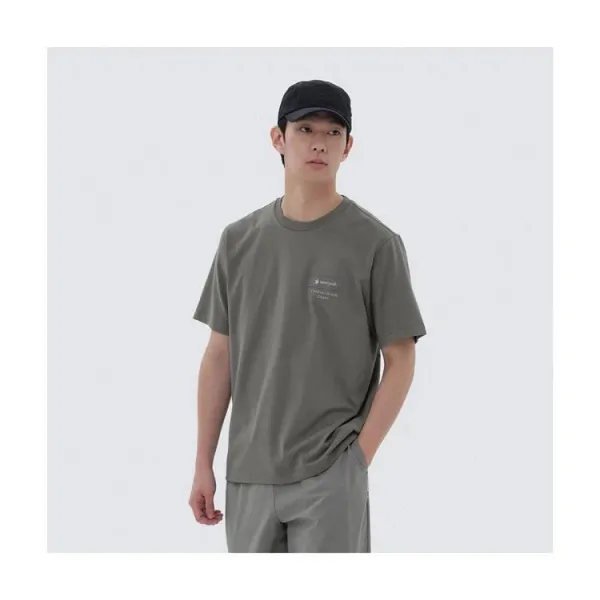 Design Snow Peak Minimal Lifestyle Crew Neck T-Shirt in Gray, Black, and Beige T-Shirts - 9