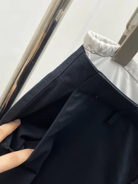 Design Wide-Leg Drawstring Waist Pants Black - 11