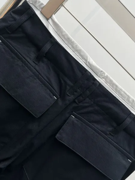 Design Wide-Leg Drawstring Waist Pants Black - 14