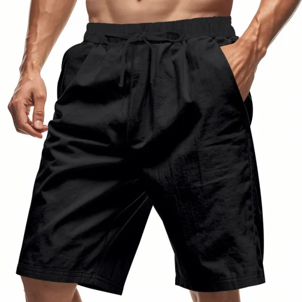 Design Drawstring Waist Shorts White - 67