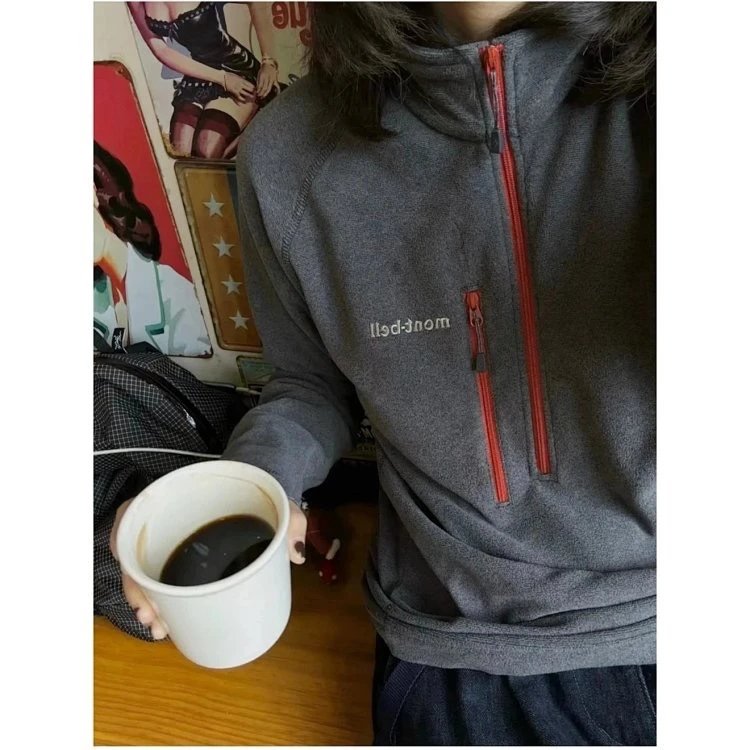 Design Fleece Zip-Up Jacket Navy Outerwear.jacket - 4