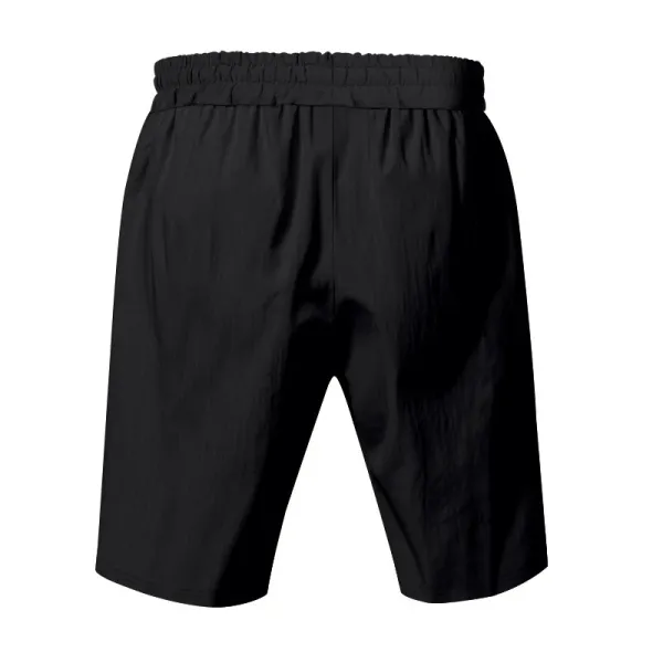 Design Drawstring Waist Shorts White - 72