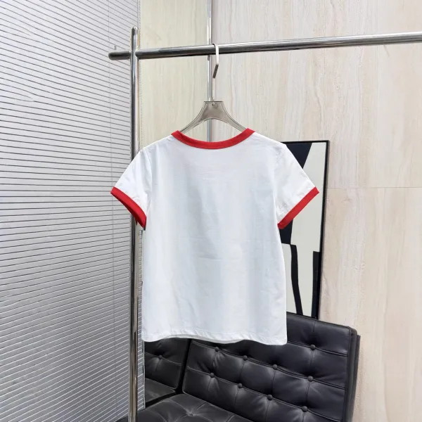 Design "I Feel You" Ringer T-Shirt White with Red Trim - 5