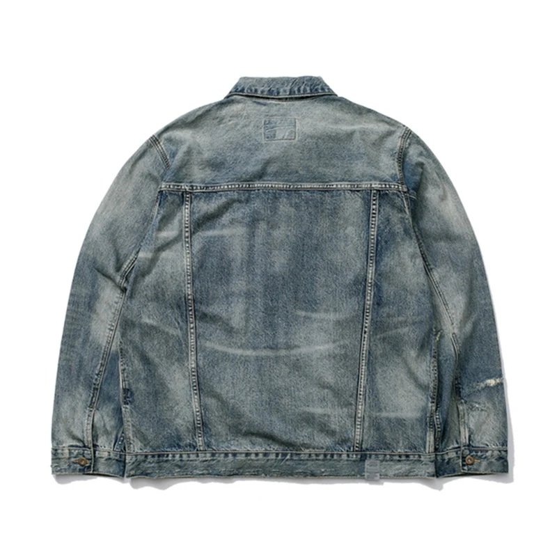 Denim Trucker Jacket Light Blue Washed Vintage