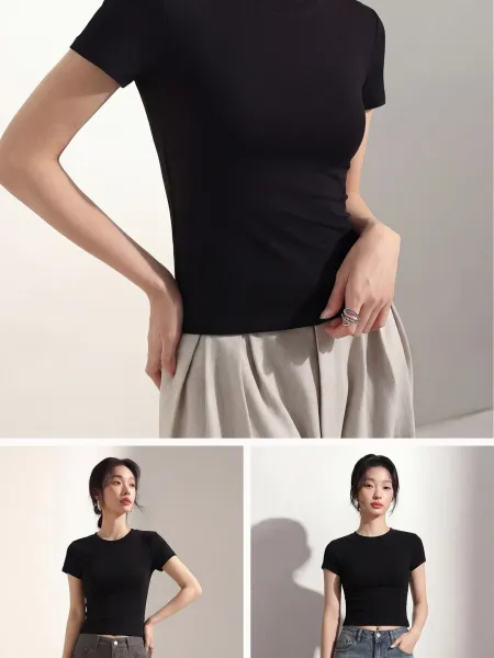 Design Nanlan Apparel 0 Polyester Regular Fit T-Shirt Gray T-Shirts - 33