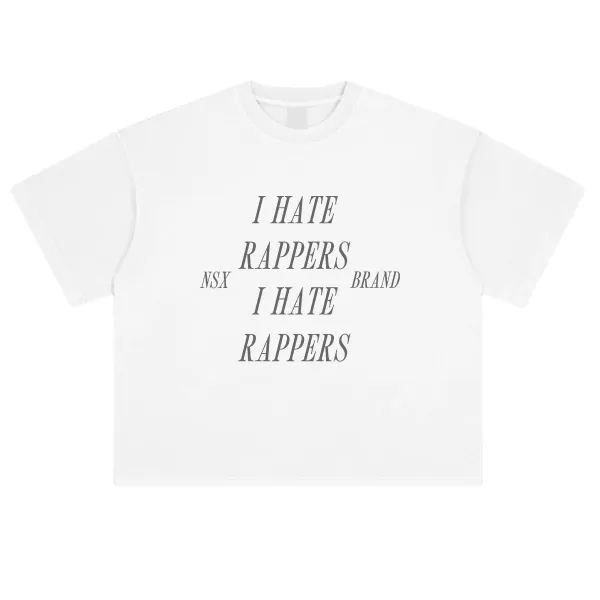Design NOTSEX I Hate Rappers Brand Acid Wash Long Sleeve T-Shirt Black T-Shirts - 21