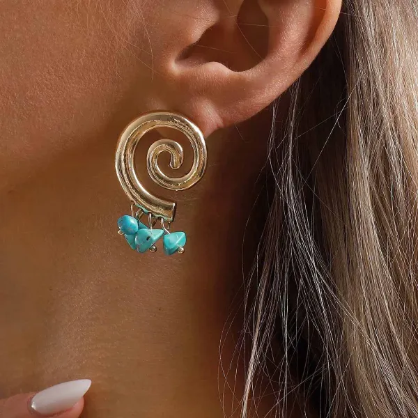 Design Fish Charm Drop Earrings Gold Silver Multicolor Jewelry - 25