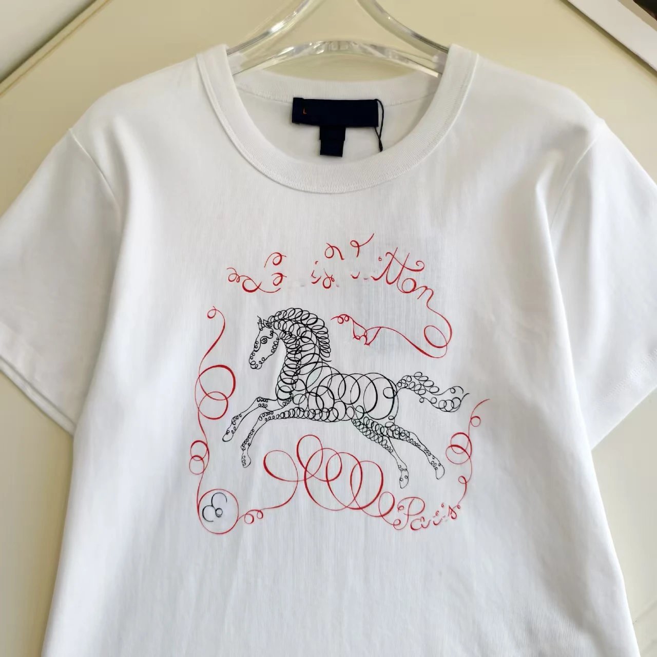 Louis Vuitton Horse Sketch Print White T-Shirt - 5