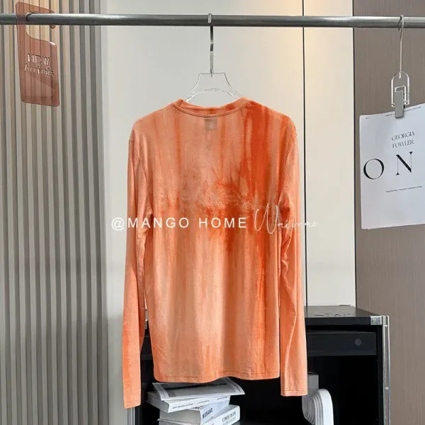 Design Clothing Warehouse Orange Tie-Dye Long Sleeve T-Shirt T-Shirts - 21