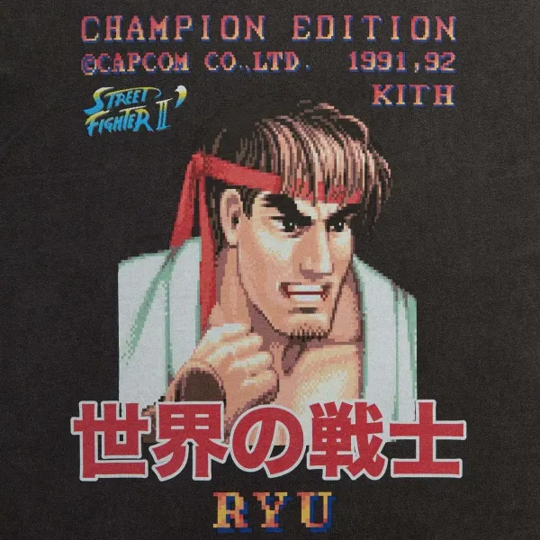 Kith x Capcom Street Fighter II Champion Edition Ryu Black T-Shirt - 27