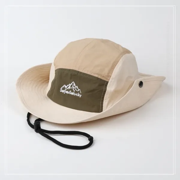 Human Made Bucket Hat Olive Brown Yellow Patchwork - 6