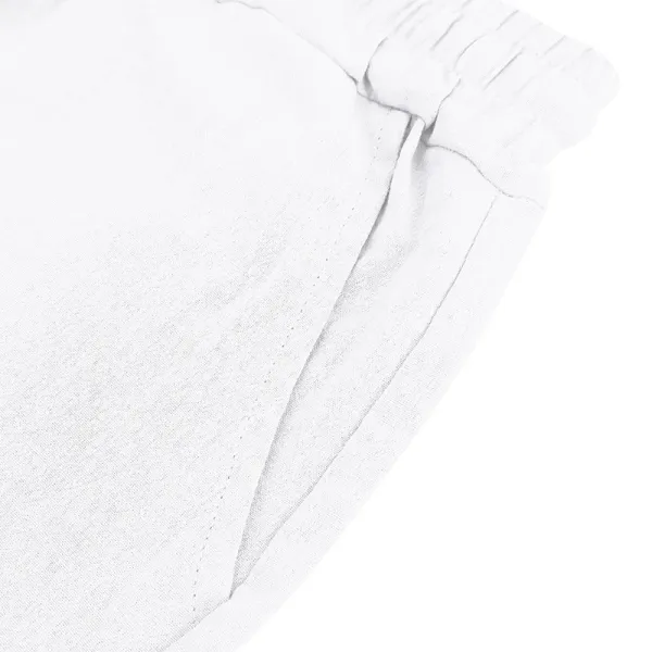Design Drawstring Waist Shorts White - 40