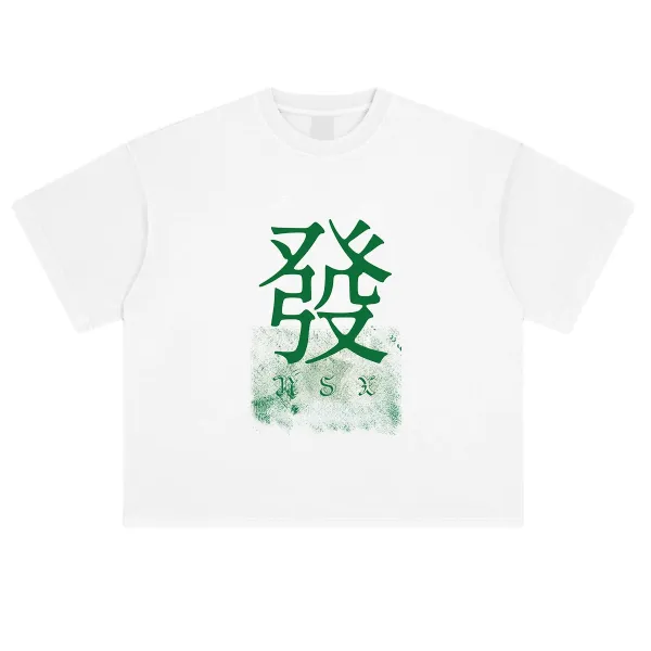 Design NOTGEXX Kanji Print Long Sleeve Tee Black T-Shirts - 21