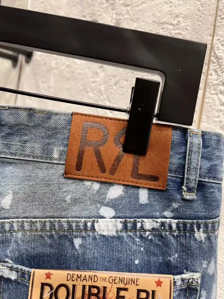 Polo Ralph Lauren Paint-Splatter Straight-Leg Jeans Blue - 3